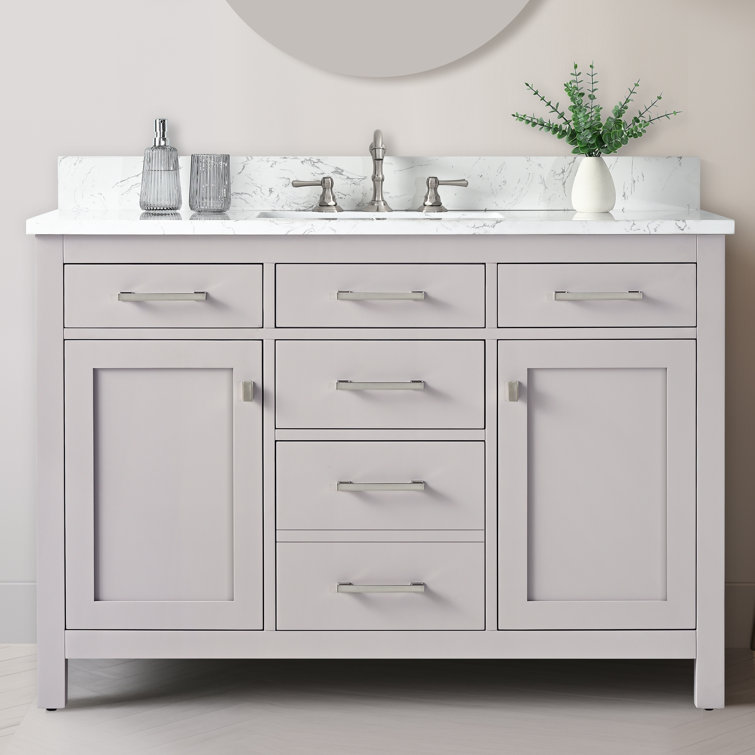 Ajhane 48'' Single Bathroom Vanity with Engineered Stone Top
