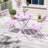 Iron Table And Folding Chair Set, 2 - Person Round Outdoor Dining Set-216455090