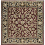 Magnolia Wool Oriental Area Rug in Beige/Red/Black