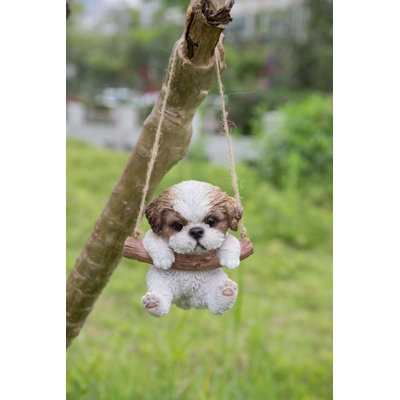 Hanging Shih Tzu Puppy Statue