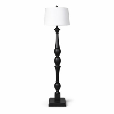  Lampe sur pied en résine Crossmill, 61 po x 16 po, noir