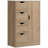 Shealene Modern Storage Cabinet, Freestanding Organizer With 4 Drawers And Cabinet For Living Room Or Bedroom-1900700711