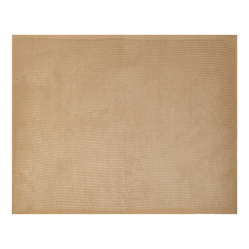 ILEN Cotton No Pattern Bedspread, Light Brown