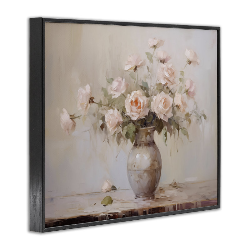 Estampe numérique romantique Bouquet de roses, design par Arlington Prints, Giclée encadrée noir minuit, H 16 po x l 20 po