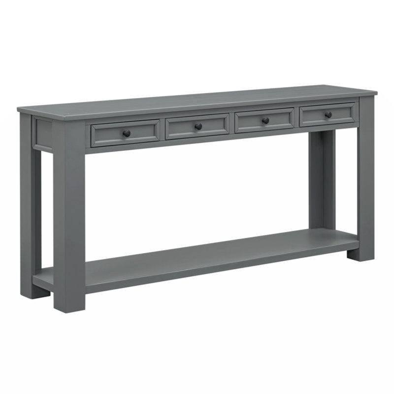 Bredyn Solid Wood Coffee Table, Gray