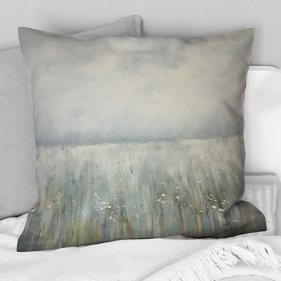 Meadow Minimalism Horizon I - Meadow Printed Throw Pillow