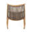 Outdoor Rocking Chair – Sturdy Iron Frame in Maple Finish, Gray PE Rattan Backrest & Light Gray Cushion