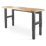 Adjustable Height Hardwood Workbench