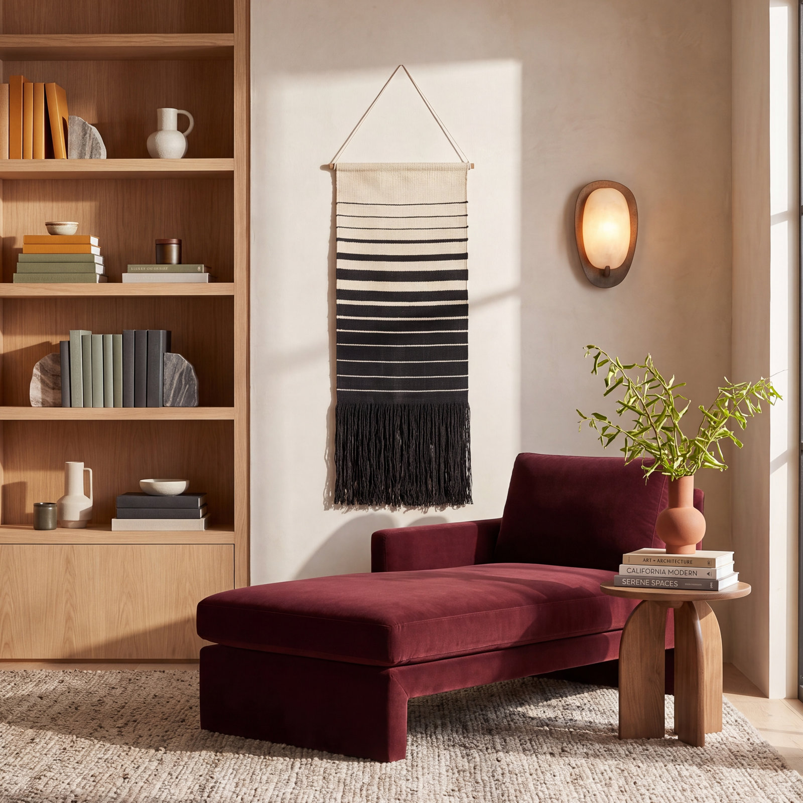 Embroidered Jute Hand-Woven Wall Hanging