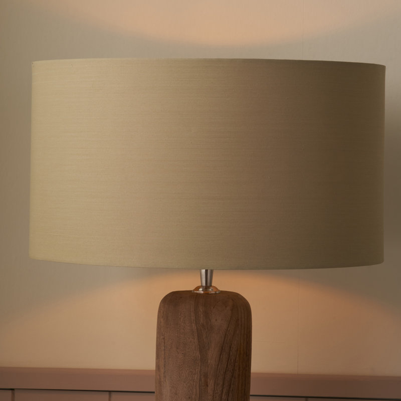 Drum Lamp Shade ( Screw On ), Taupe, 20cm H x 35cm W x 35cm D
