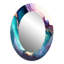 "Starkesha" bleu mauve abstrait Geode I - grand miroir mural en marbre, miroir unique moderne, impression d'art en métal-1473835339-1473835338