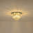 3-Light 11.8 in. Modern Round Glam Crystal Flush Mount