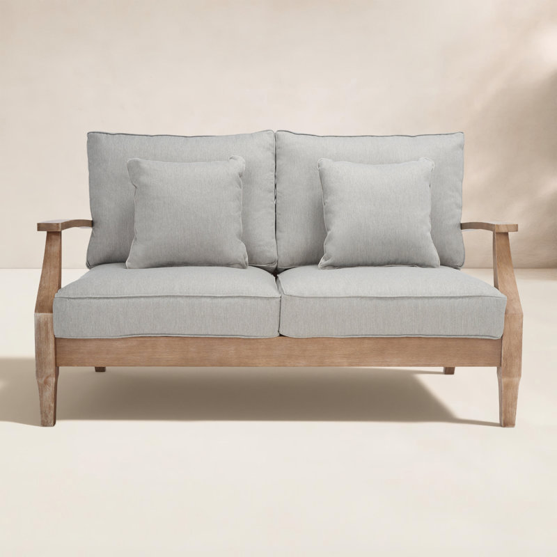 Causeuse avec coussins Samya, Gris naturel