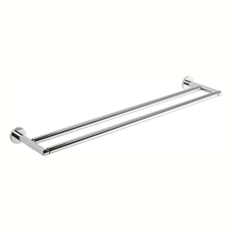 Sine 24" Double Towel Bar, Polished chrome