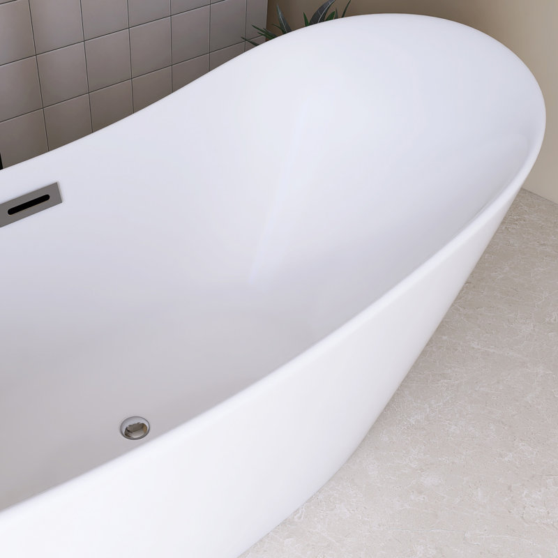 59" Acrylic Freestanding Soaking Bathtub