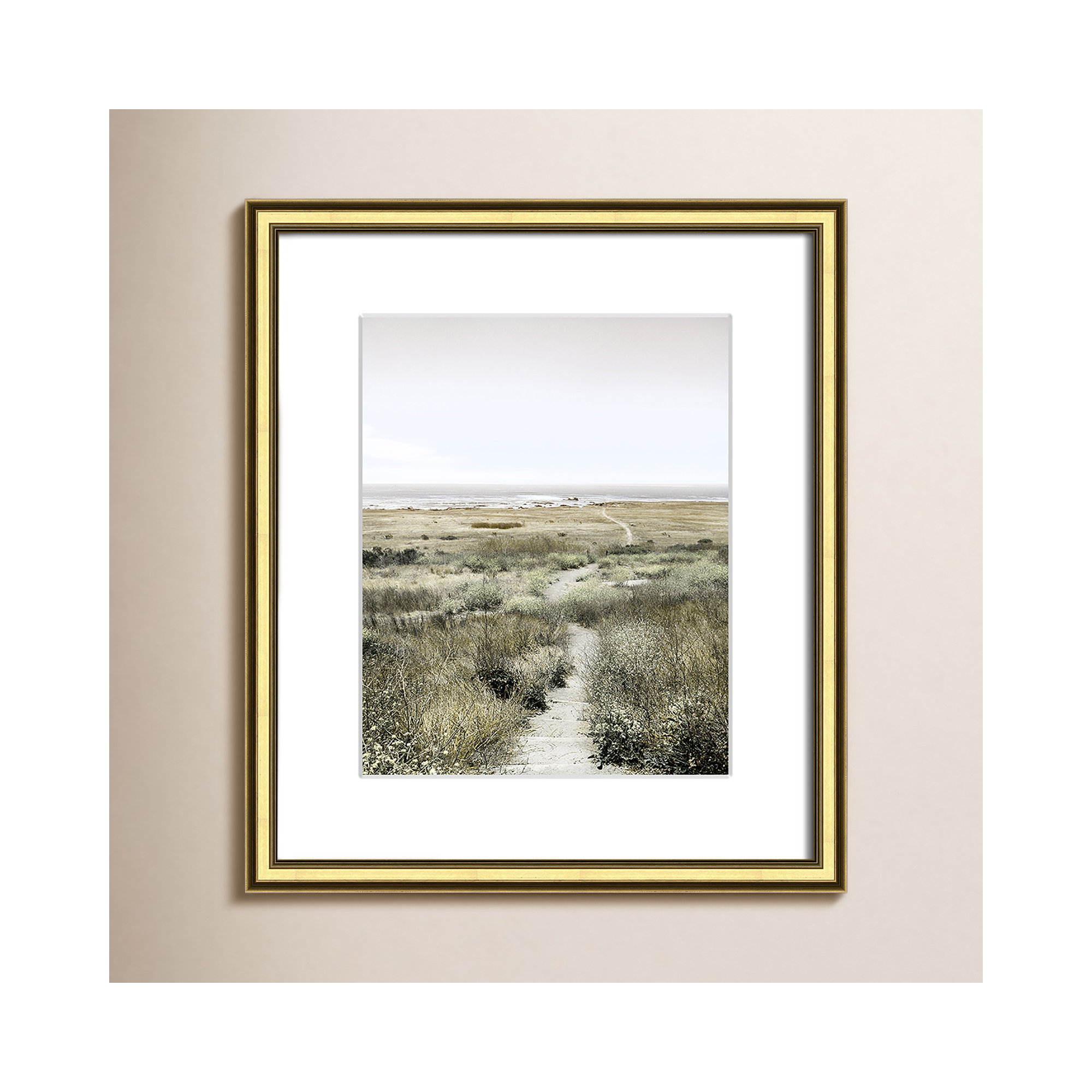 Footpath to Paradise by Danita Delimont - Picture Frame Photograph, 14.25 W x 16.25 H x 0.88 D, Gold
