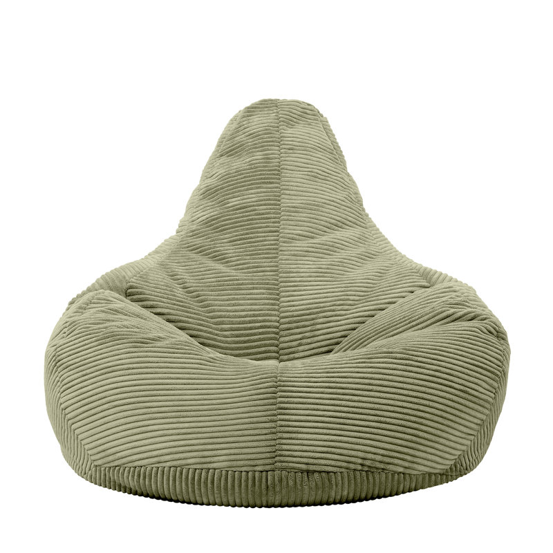 Bean Bag Bazaar Dalton Corduroy Recliner Bean Bag, Green
