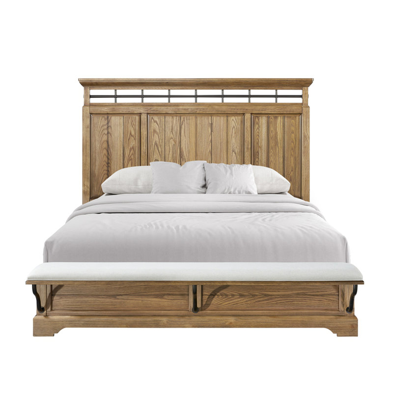 Panel Bed w/ Bench, Queen