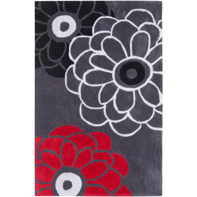 Modern Art Hand Tufted Performance Floral Rug