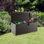 Costway 50'' W 100 Gallons Water Resistant Lockable Deck Box in Brown-128495343