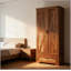 Farmhouse Kitchen Pantry Cabinet with Barn Doors and Adjustable Shelves
