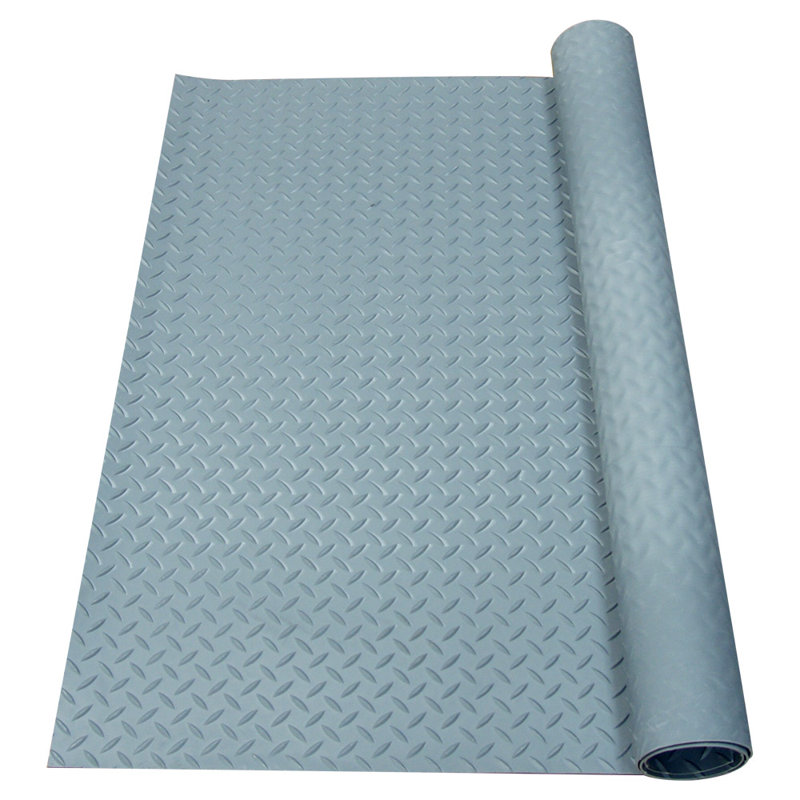 Revêtement de sol en caoutchouc Diamond, Gris foncé, 0.14" H x 36" W x 72" D