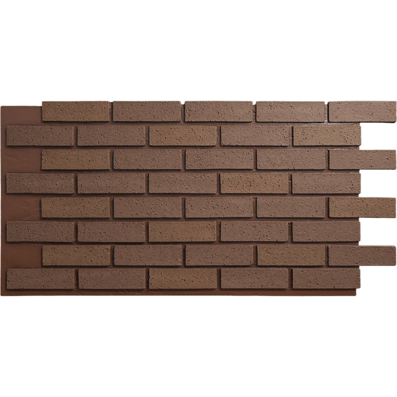 EverStone Traditional Faux Brick Panel, 44"W x 21 3/4"H x 3/4"D, Chestnut Color, Chestnut