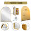 Armoire à pharmacie murale 24 po x 35,8 po avec miroir et tablettes en verre-1114741250
