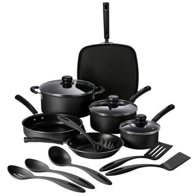 Ensemble de batterie de cuisine 15 pièces - aluminium, antiadhésif Star Max