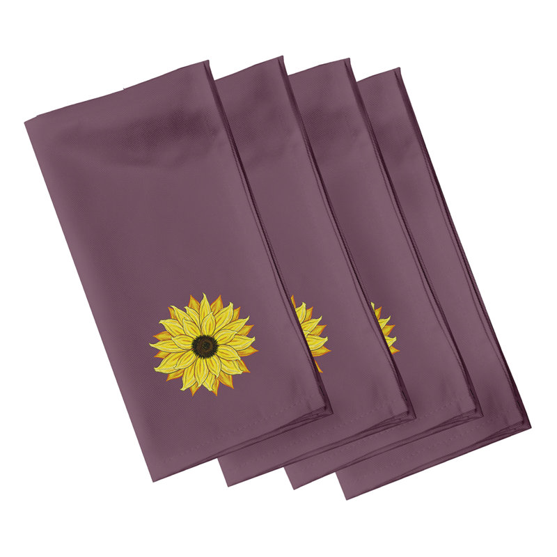 Ensemble de serviettes 4 pièces Vieux, L 18 po x L 18 po, Violet