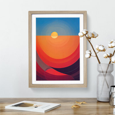 Enlightened Abstract Sunset - Framed Print