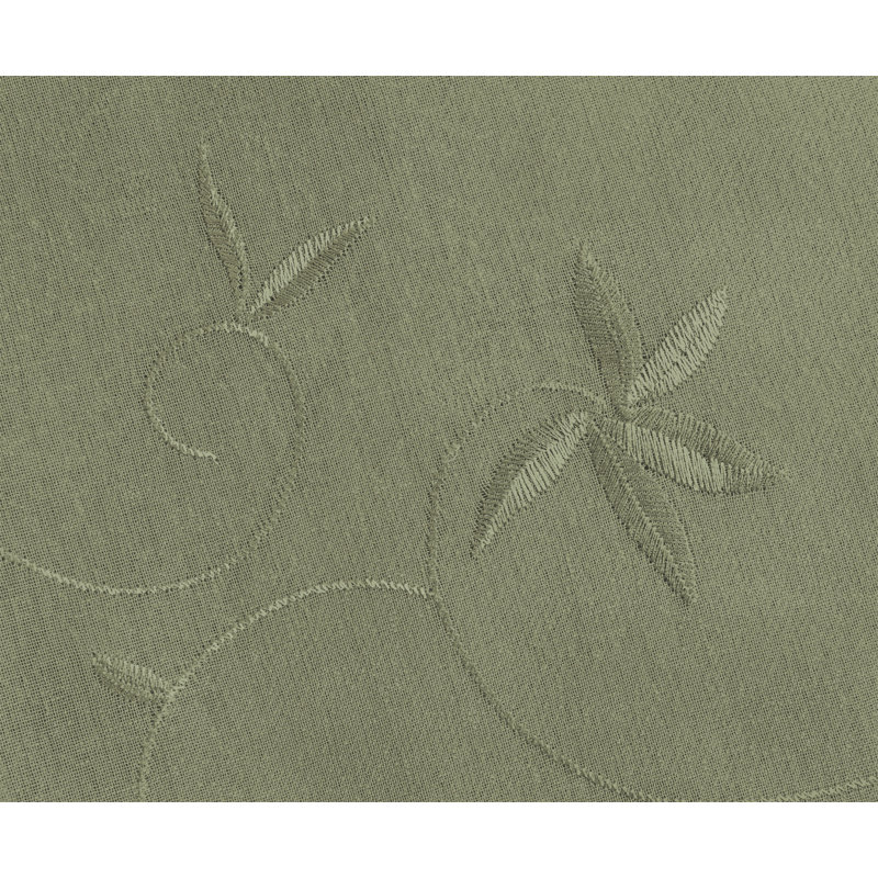 Elland Semi Sheer Curtain Single Panel, 52" x 54", Olive
