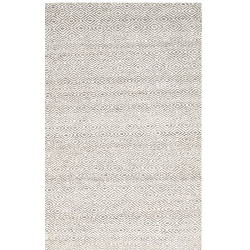 Sanders Hand Woven Wool Geometric Rug, Rectangle 4' x 6'