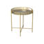 Side Table. End Table Living Room. Bedside Table or Night Stand. Small Entry Table Gold with Mirror
