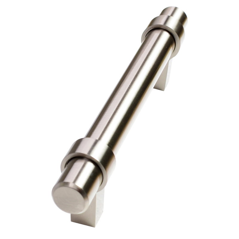 Bar Pull, Satin Nickel, 1.3" W x 4.57" L x 0.71" D