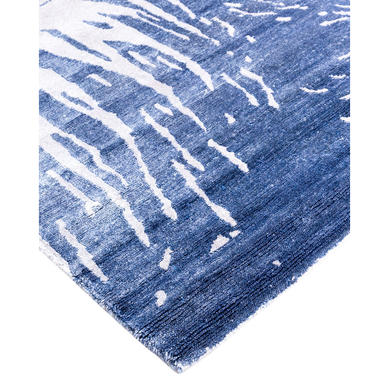 Overdyed One-of-a-Kind Rectangle 9'1" X 12'3" Hand Knotted Area Rug