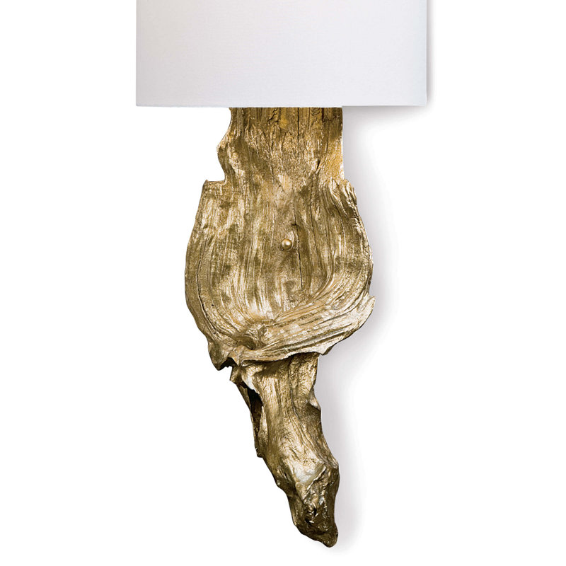 Driftwood Sconce, Antique Gold Leaf