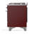 Majestic III Series 36 Inch Dual Fuel Range with 6 Sealed Burners, Griddle, in Burgundy (Liquid Propane, Chrome Trim)-124828847-124828850-124828863