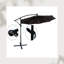 Parasol de patio imperméable de 10 pi avec lumières solaires à DEL pour la cour, la piscine, la terrasse - abat-jour à 8 nervures, manivelle facile et base en croix robuste-1612685133