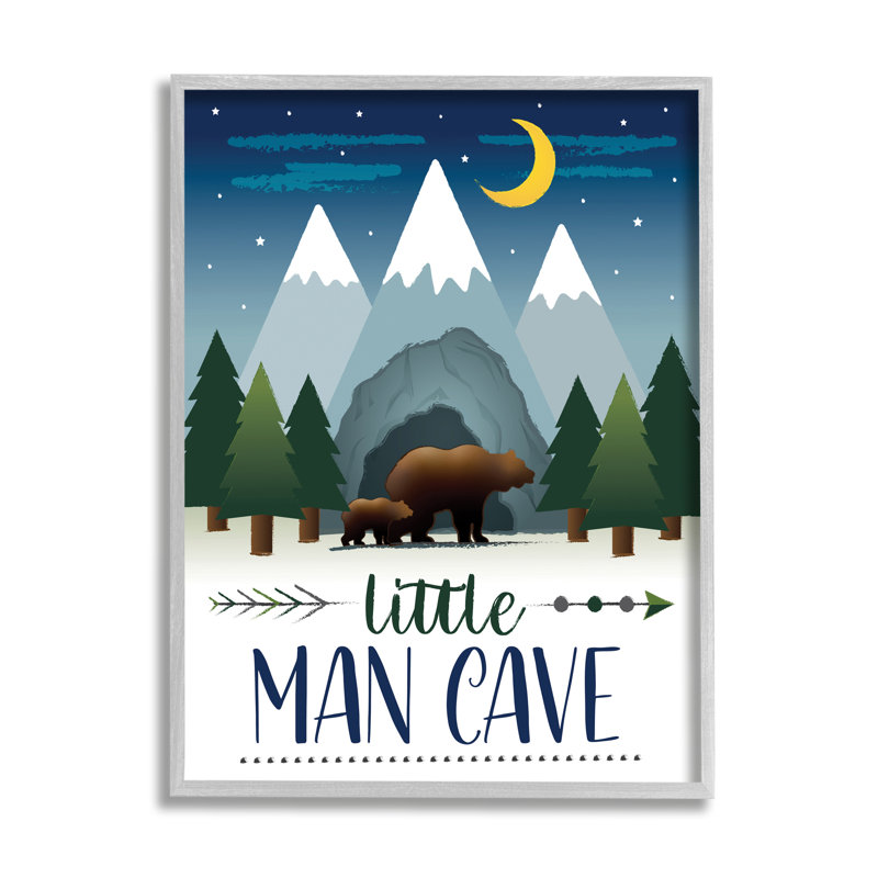 «Alei Little Man», signe de la grotte, ours marchant dans les montagnes, art, Estampe numérique Farmhouse