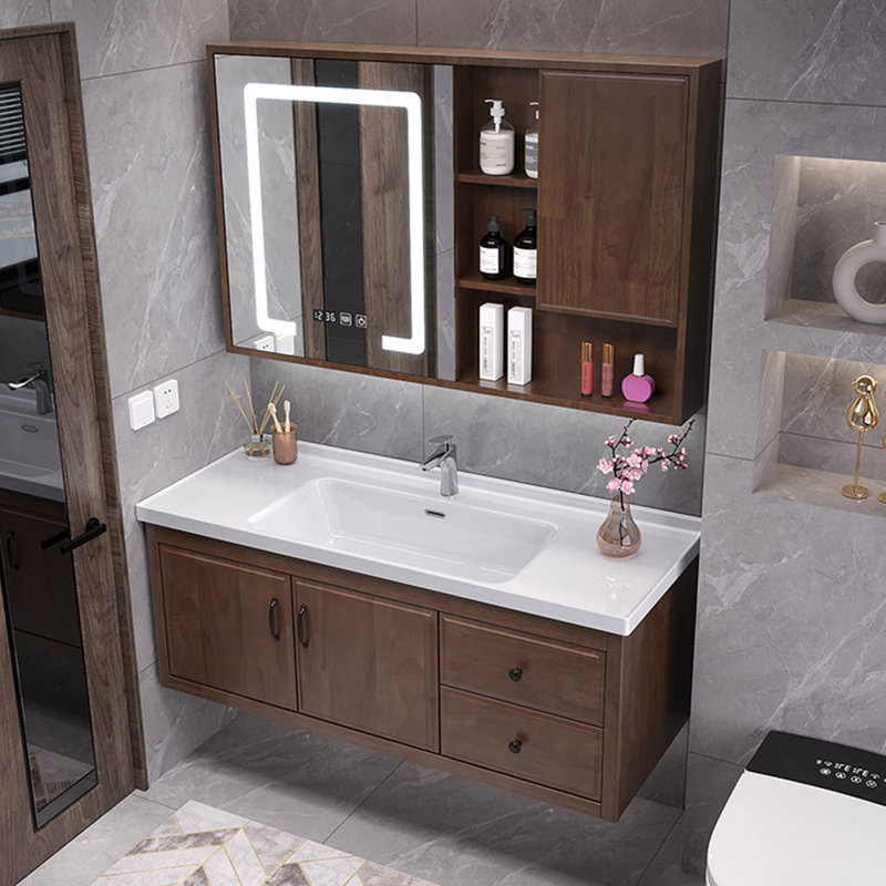 Retro brown vanitie bathroom cabinet