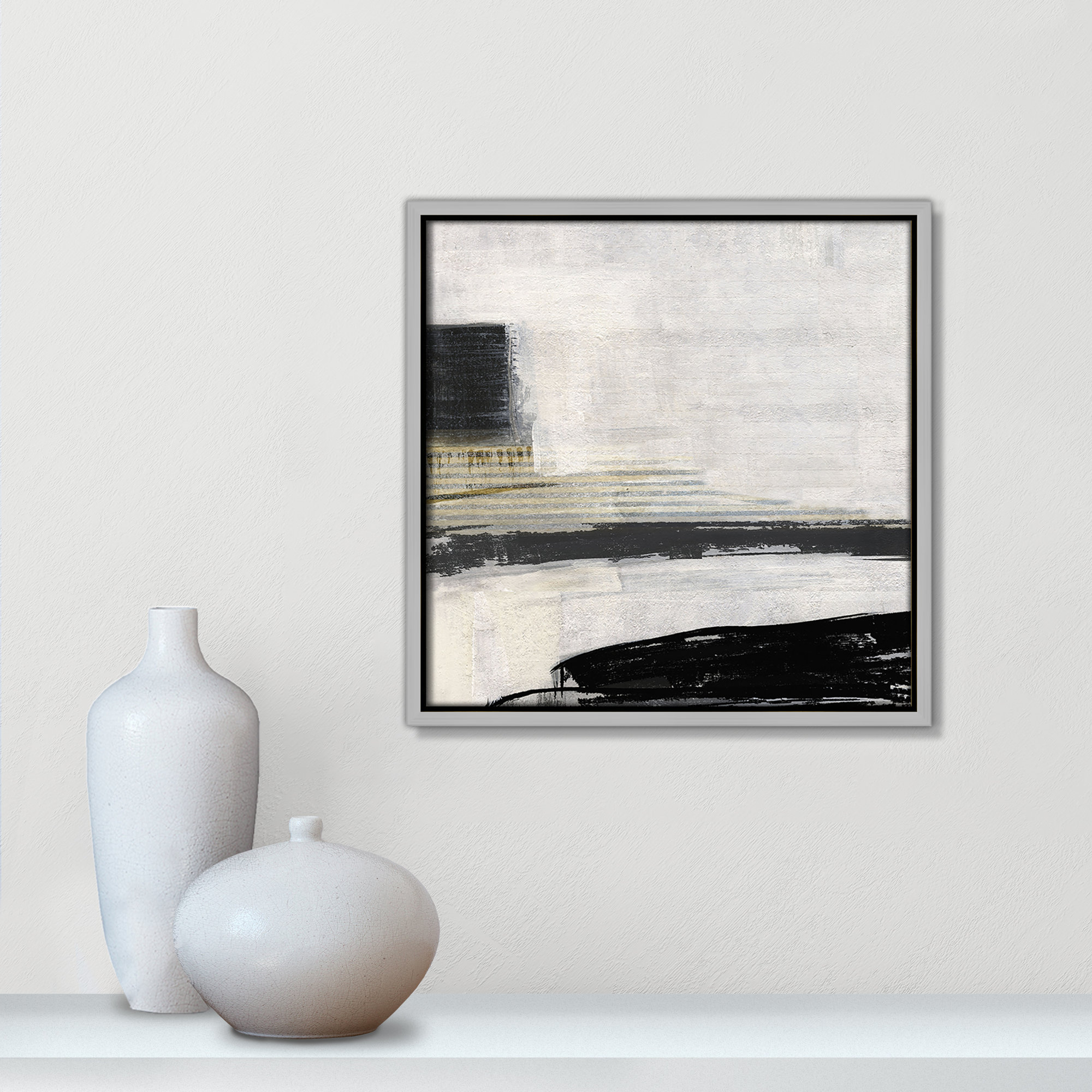 La Bande I Print by Sally Swatland, Silver, 13.5" H x 13.5" W