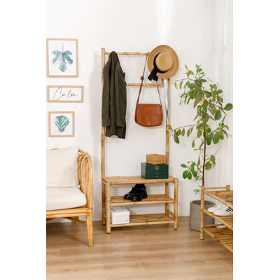 Kalea Solid Bamboo Wood Hall Tree
