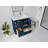 Boston 36 In. W X 22 In. D Right Offset Sink Bathroom Vanity In Navy Blue With Cove Edge Quartz-109411488