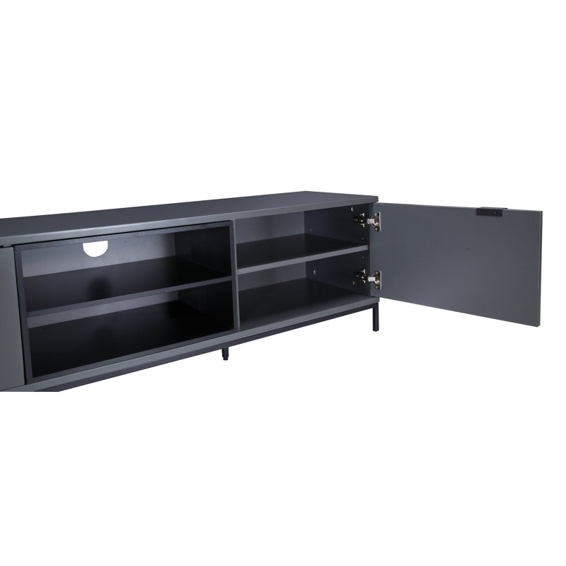 Aerona Unfinished TV Stand for TVs up to 70", Charcoal