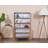 Modern Bookshelf with Soft-Close Doors, White & Oak, 35.4 x 62.2 x 16.1 Inches | 100% Melamine Coated Chipboard, MDF Frame, Pine Wood Decor | Wall-Mountable, Multiple Shelves, Scandinavian Geometric Design-142339631