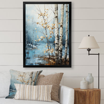 «Wasili Birch Woods Winter Whispers VI», reproduction sur toile