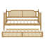 Lit de jour traditionnel en rotin avec lit gigogne, parfait pour les chambres compactes-2121215438-2121215433
