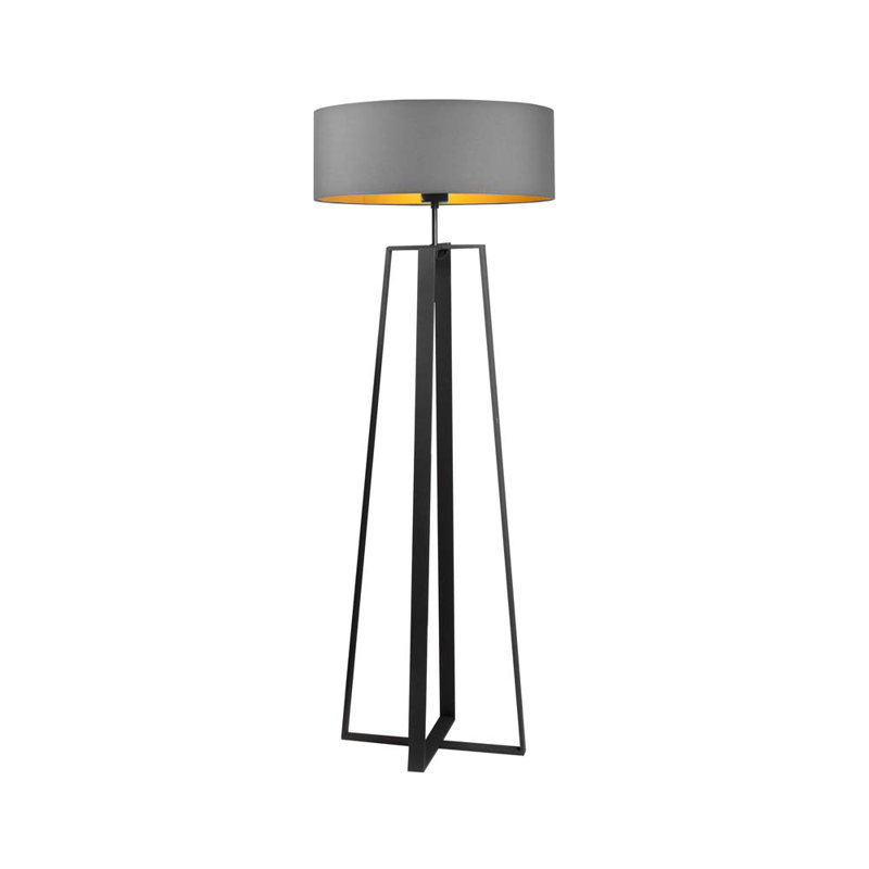 Saldivar 158cm Traditional Floor Lamp, Grey, Black