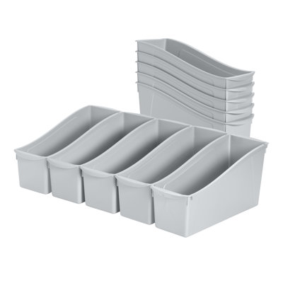  ECR4Kids Linking Plastic Storage Book Bin, Multipurpose Organization, 10-Piece